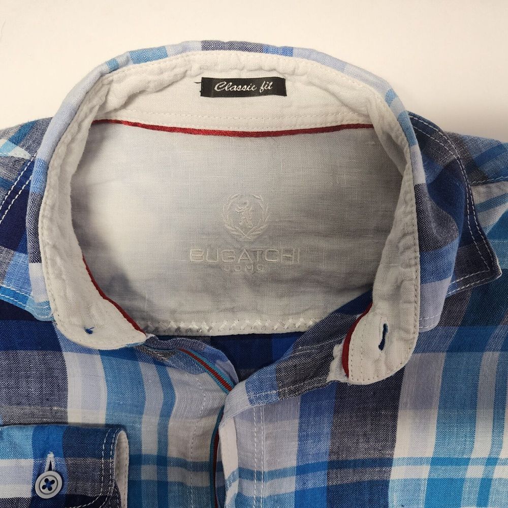 BUGATCHI LINEN LONG SLEEVE BUTTON DOWN SIZE‎ L - Picture 4 of 12